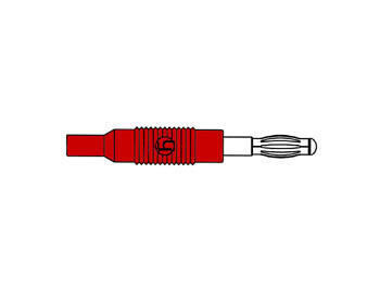 Product thumbnail Spuitgegoten verloopstekker 4mm naar 2mm / rood (MZS 4)