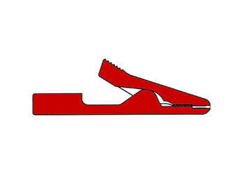 Product thumbnail GEISOLEERDE MINI KROKODILLENKLEM / ROOD (MA1)