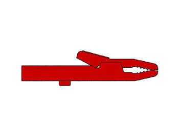 Product thumbnail GEISOLEERDE KROKODILLENKLEM 4mm / ROOD (AK 25)