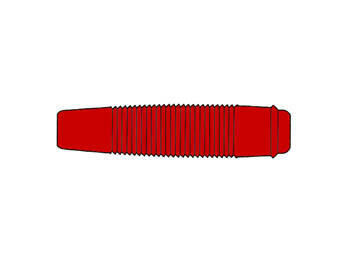 Product thumbnail geïsoleerdE SOEPELE CONTRA BANAANSTEKKER VOOR BANAANSTEKKERS 4mm / ROOD (KUN 30)