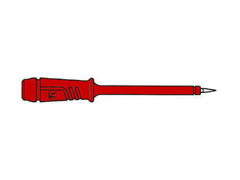 Product thumbnail MEETPEN MET ELASTISCHE ISOLATIEHULS 4mm PUNT IN ROESTVRIJ STAAL - ROOD (PRµF 2)