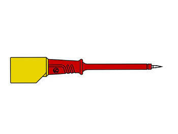 Product thumbnail PROBE VOOR CONTACTBESTRIJDING 4 mm MET SLENDER STAINLESS STAAL TIP / ROOD (PRµF 2S)