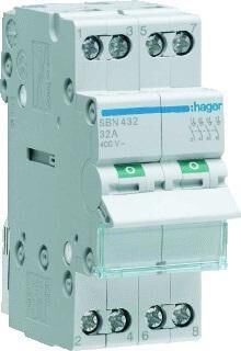 Product thumbnail Hager Hoofdschakelaar 4 polig 25A SBN425