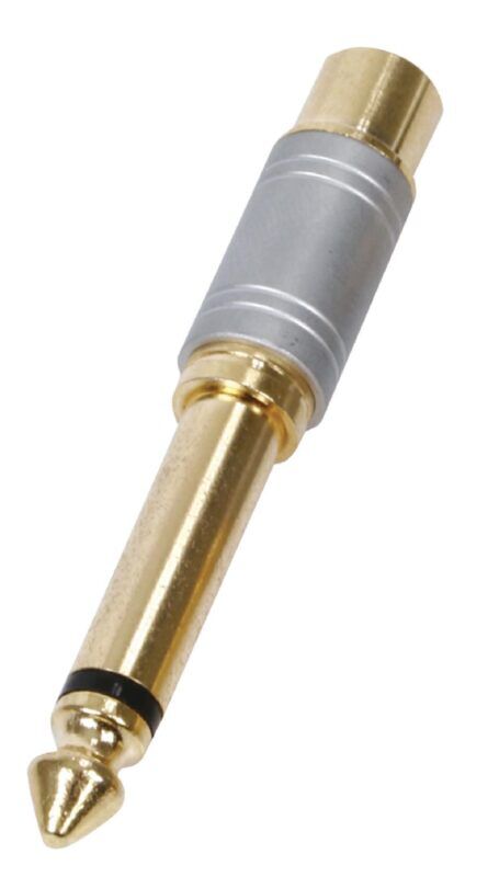 Product thumbnail HQ Mono Jack Adapter 6.35mm Male - RCA Female verguld