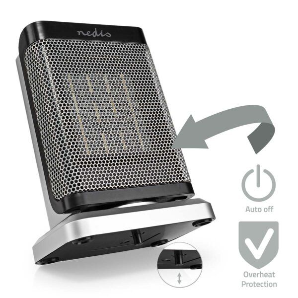 Keramische PTC-Ventilatorkachel | 1000 / 1500 W | Thermostaat - Afbeelding 9