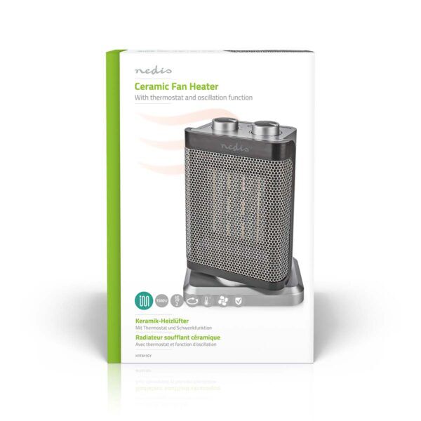Keramische PTC-Ventilatorkachel | 1000 / 1500 W | Thermostaat - Afbeelding 10