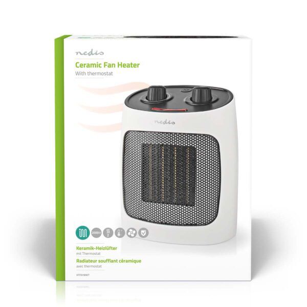 Keramische PTC-Ventilatorkachel | 1000 / 2000 W | Thermostaat - Afbeelding 9