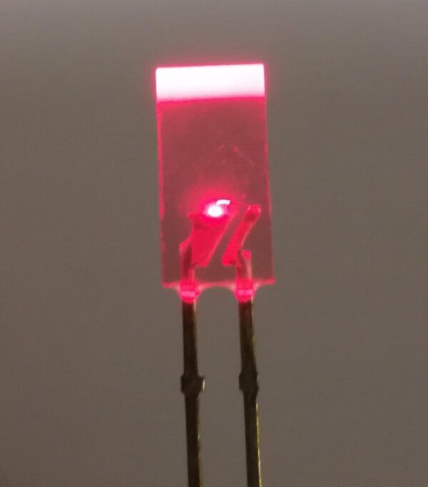 2.5 x 5mm RECTANGULAR LED LAMP RED DIFFUSED - Afbeelding 3