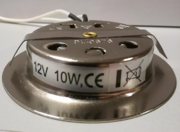 Meubelinbouwspot metaal, geborsteld 12V 10W halogeenlamp G4-fitting - Afbeelding 4