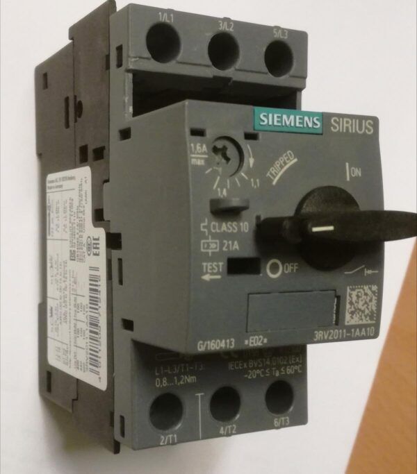 Motorbeveiligingsschakelaar 3RV2 1.6A (3RV20111AA10) - Afbeelding 3