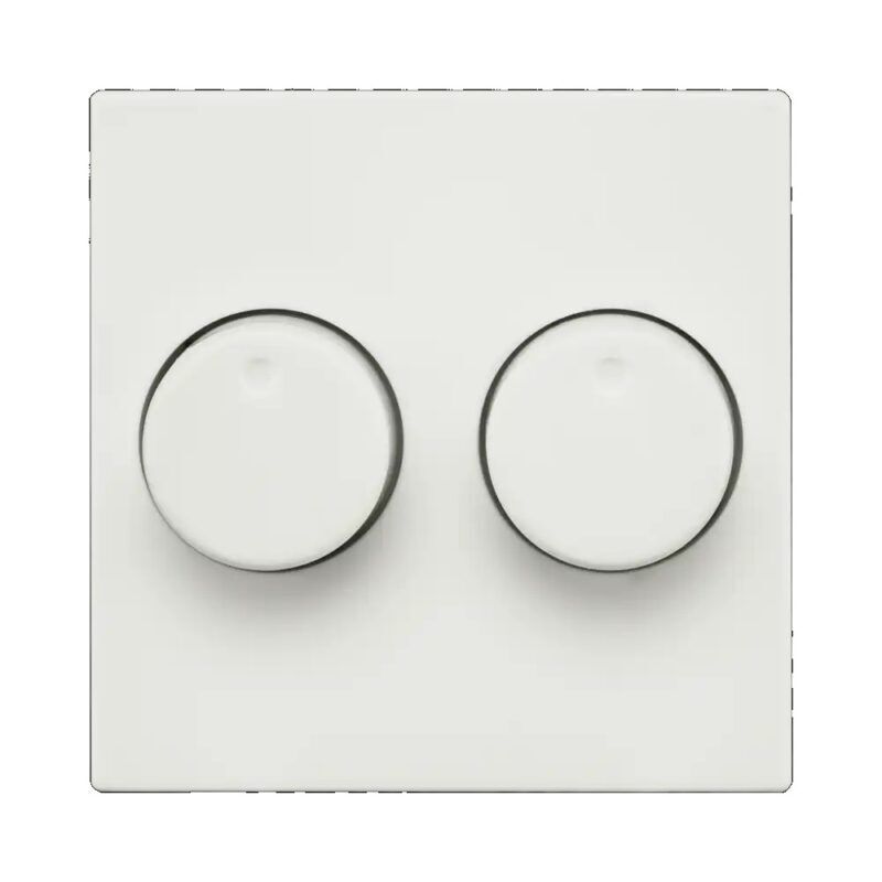 Product thumbnail ION centraalplaat dimmerknop dubbel- V1/J1 alpin wit glanzend
