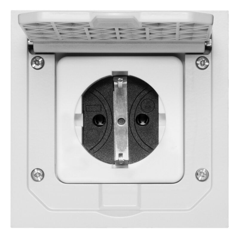 Product thumbnail Inbouw vloer wandcontactdoos enkelvoudig