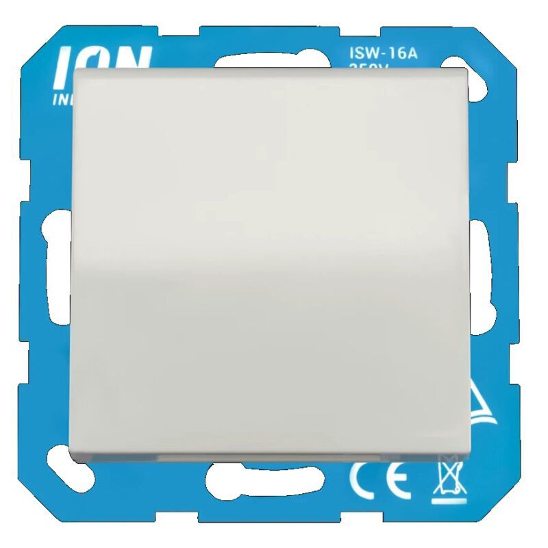 Product thumbnail ION V1/J1 wandcontactdoos klapdeksel 1-voudig met randaarde alpin wit glans