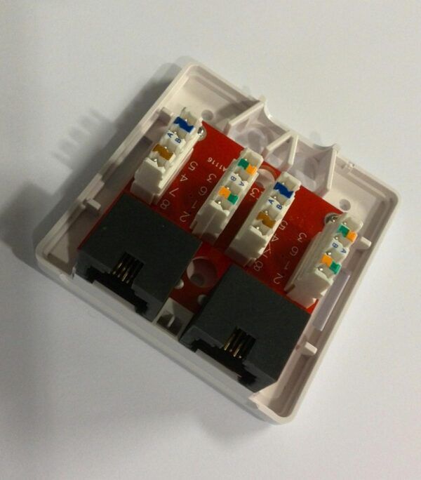 Modulair opbouwdoos unshielded 2-voudig CAT6 - Afbeelding 3