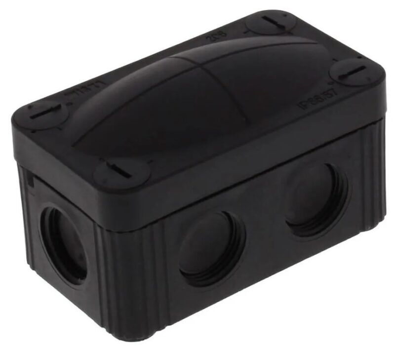 Product thumbnail KABELDOOS WISKA ZWART COMPACT 85x49x51MM IP67 M20