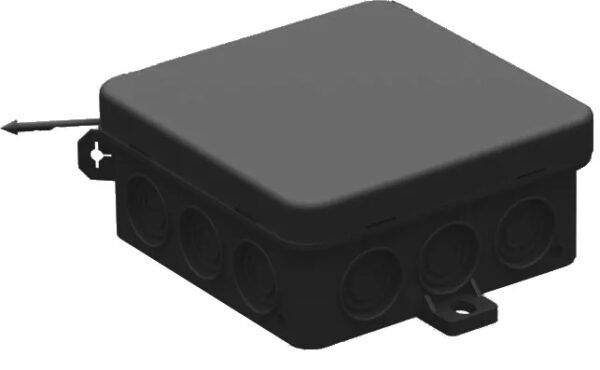 Kabeldoos Zwart 85x85x37mm IP54 - Afbeelding 2