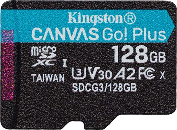 Kingston 128GB Micro SDXC kaart Canvas Go! Plus UHS-I U3 - Afbeelding 2