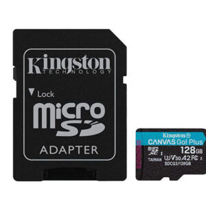 Kingston 128GB V30 Micro SDXC kaart Canvas Go! Plus UHS-I U3