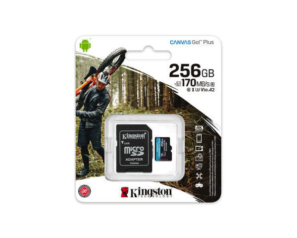 Kingston 256GB Micro SDXC kaart Canvas Go! Plus UHS-I U3 - Afbeelding 3