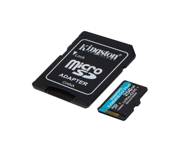 Kingston 256GB Micro SDXC kaart Canvas Go! Plus UHS-I U3 - Afbeelding 2