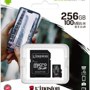 Kingston 256GB microSDXC Canvas Select Plus 256GB 100 MB/s  + SD adapter