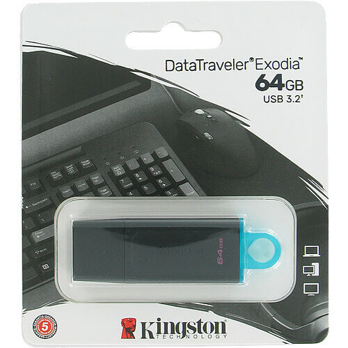 Product thumbnail Kingston USB 3.2 DataTraveler Exodia 64GB USB Stick
