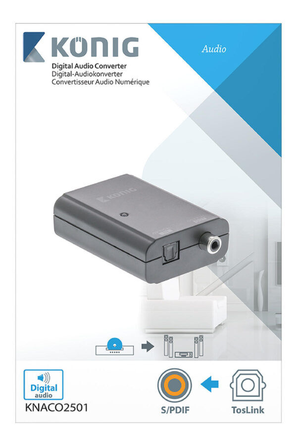 Digitale Audio Converter TosLink Female - 1x S/PDIF - Afbeelding 2