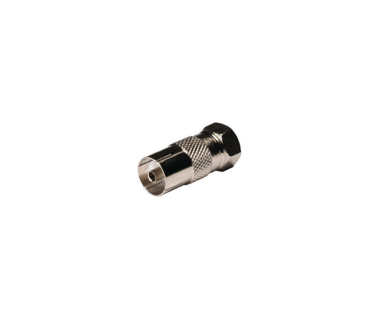 Product thumbnail Antenne Adapter F-Male - Coax Female (IEC) Zilver