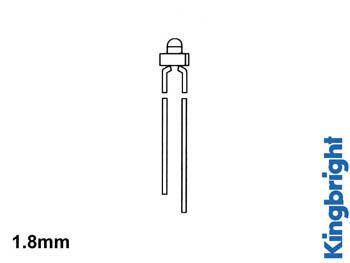 Product thumbnail STANDAARD LED 1.8mm GEEL DIFFUUS
