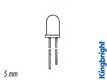 Product thumbnail IR ZENDDIODE 5mm BLAUW-TRANSPARANT 940nm