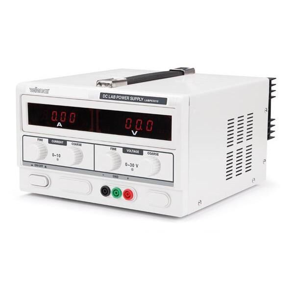 Product thumbnail DC-LABOVOEDING 0-30 VDC / 0-10 A MAX MET DUBBEL LED-SCHERM