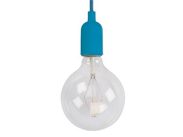DESIGN LAMPHOUDER MET TEXTIELKABEL - BLAUW - Afbeelding 4
