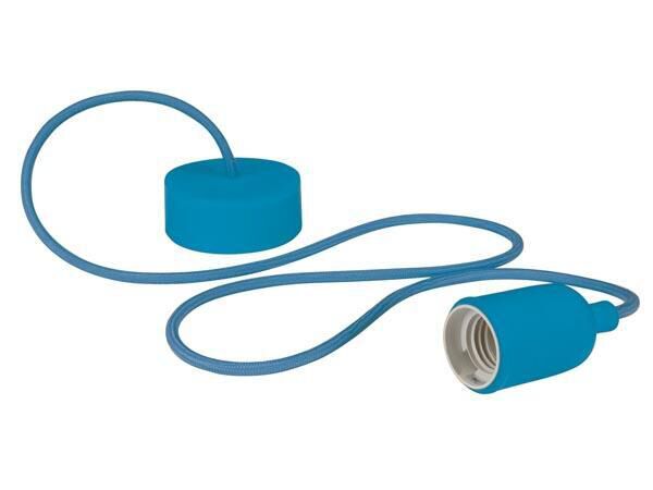 Product thumbnail DESIGN LAMPHOUDER MET TEXTIELKABEL - BLAUW