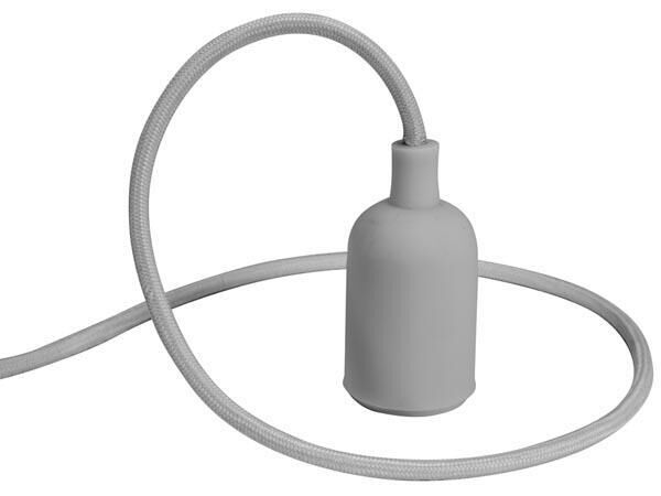 DESIGN LAMPHOUDER MET TEXTIELKABEL - GRIJS - Afbeelding 3
