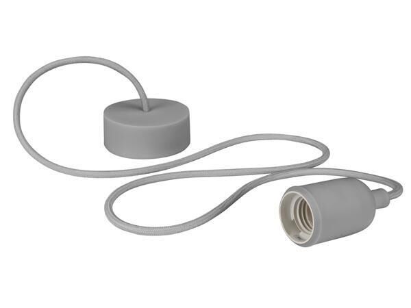 Product thumbnail DESIGN LAMPHOUDER MET TEXTIELKABEL - GRIJS