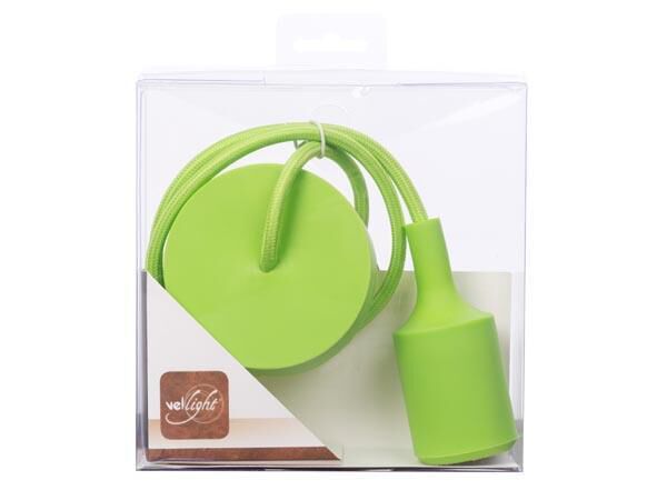 DESIGN LAMPHOUDER MET TEXTIELKABEL - GROEN - Afbeelding 2