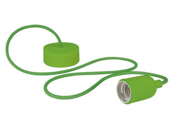 Product thumbnail DESIGN LAMPHOUDER MET TEXTIELKABEL - GROEN