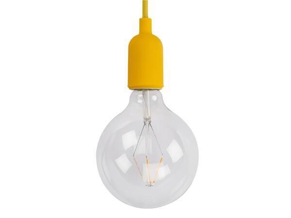 DESIGN LAMPHOUDER MET TEXTIELKABEL - GEEL - Afbeelding 2