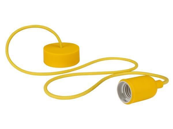 Product thumbnail DESIGN LAMPHOUDER MET TEXTIELKABEL - GEEL