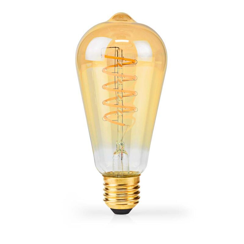 Product thumbnail LED-Filamentlamp E27 | ST64 | 3.8 W | 250 lm | 2100K | Dimbaar | Extra Warm | Retrostijl