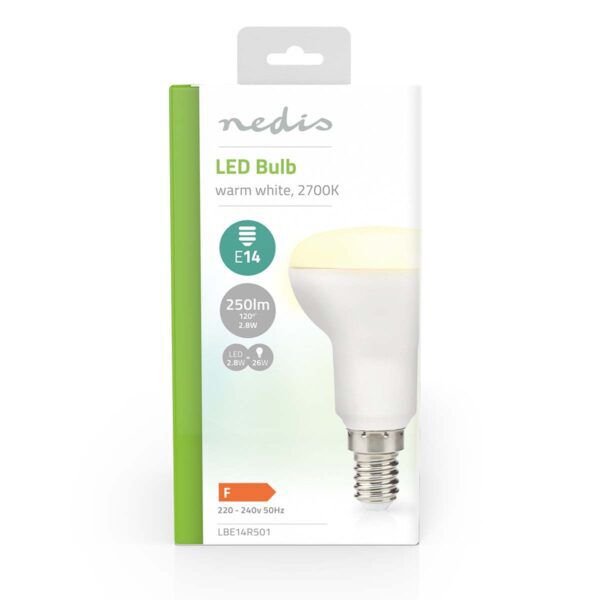 LED-Lamp E14 | R50 | 2.8 W | 250 lm | 2700 K | Warm Wit | Doorzichtig | 1 Stuks - Afbeelding 3