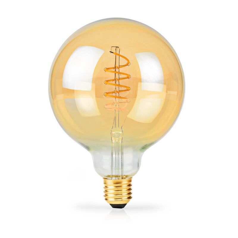 Product thumbnail LED-Filamentlamp E27 | G95 | 3.8 W | 250 lm | 2100 K | Dimbaar | Extra Warm Wit | Retrostijl