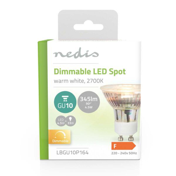 Nedis LED-Lamp GU10 | Spot | 4.5 W | 345 lm | 2700 K | Dimbaar - Afbeelding 3