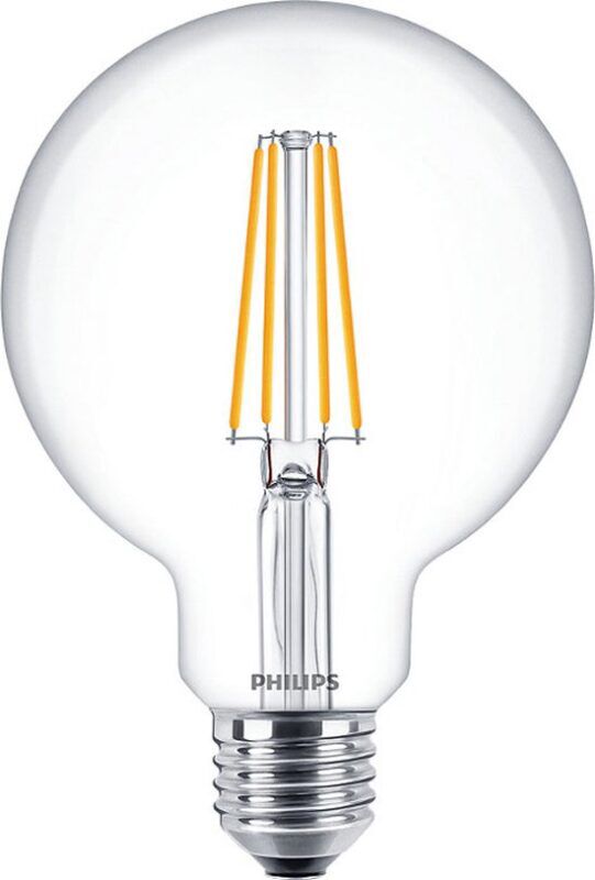 Product thumbnail Philips LED Globelamp E27 120mm Filament Helder 5.9W 806lm 2700K Dimbaar