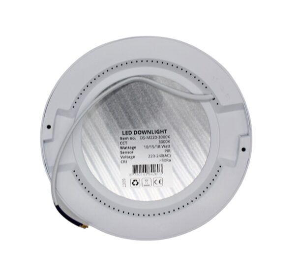 LED IN- EN OPBOUW DOWNLIGHT DIM+SENSOR+VERMOGEN SWITCH 10/15/18W 3000K - Afbeelding 3