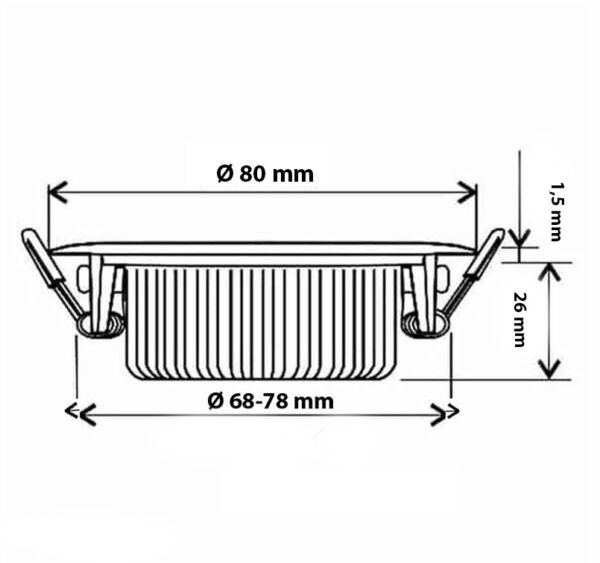 LED inbouwspot 5W DimToWarm 82mm 60gr rond verstelbaar zwart - Afbeelding 5