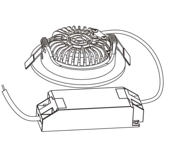 LED inbouwspot 5W DimToWarm 82mm 60gr rond verstelbaar wit - Afbeelding 3