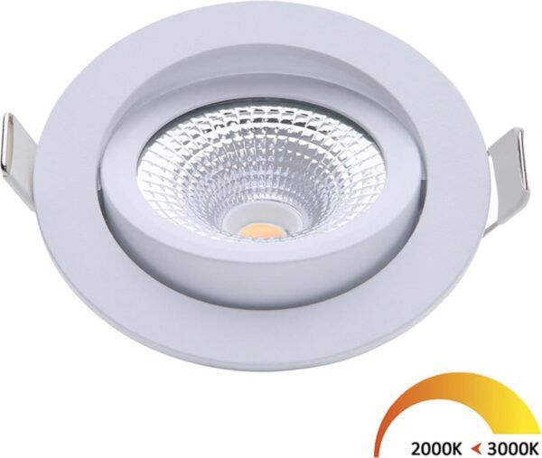 LED inbouwspot 5W DimToWarm 85mm 36gr rond verstelbaar wit - Afbeelding 4