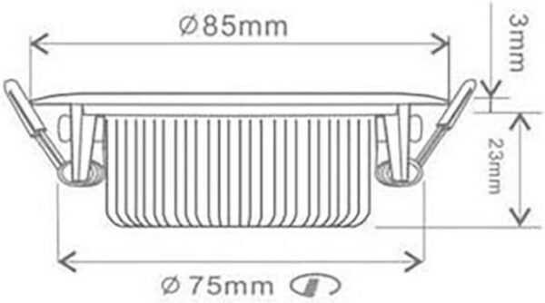 LED inbouwspot 5W DimToWarm 85mm 36gr rond verstelbaar wit - Afbeelding 6