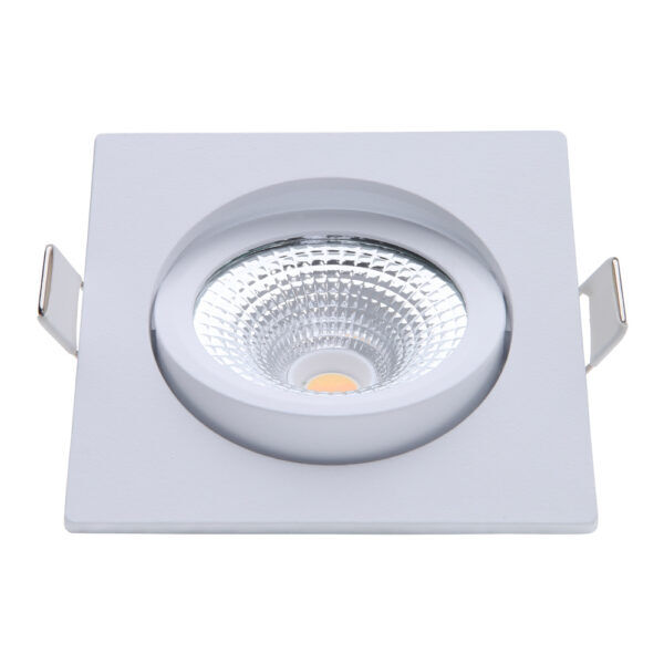 LED inbouwspot 5W DimToWarm 85mm 36gr vierkant verstelbaar wit - Afbeelding 2